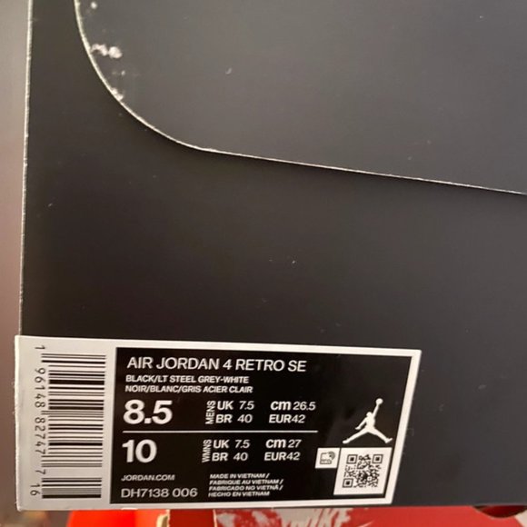 Jordan 4 Retro Black Canvas